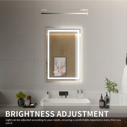 Niveal LMI Series Rectangular Frameless LED Wall Bathroom Vanity Mirror
