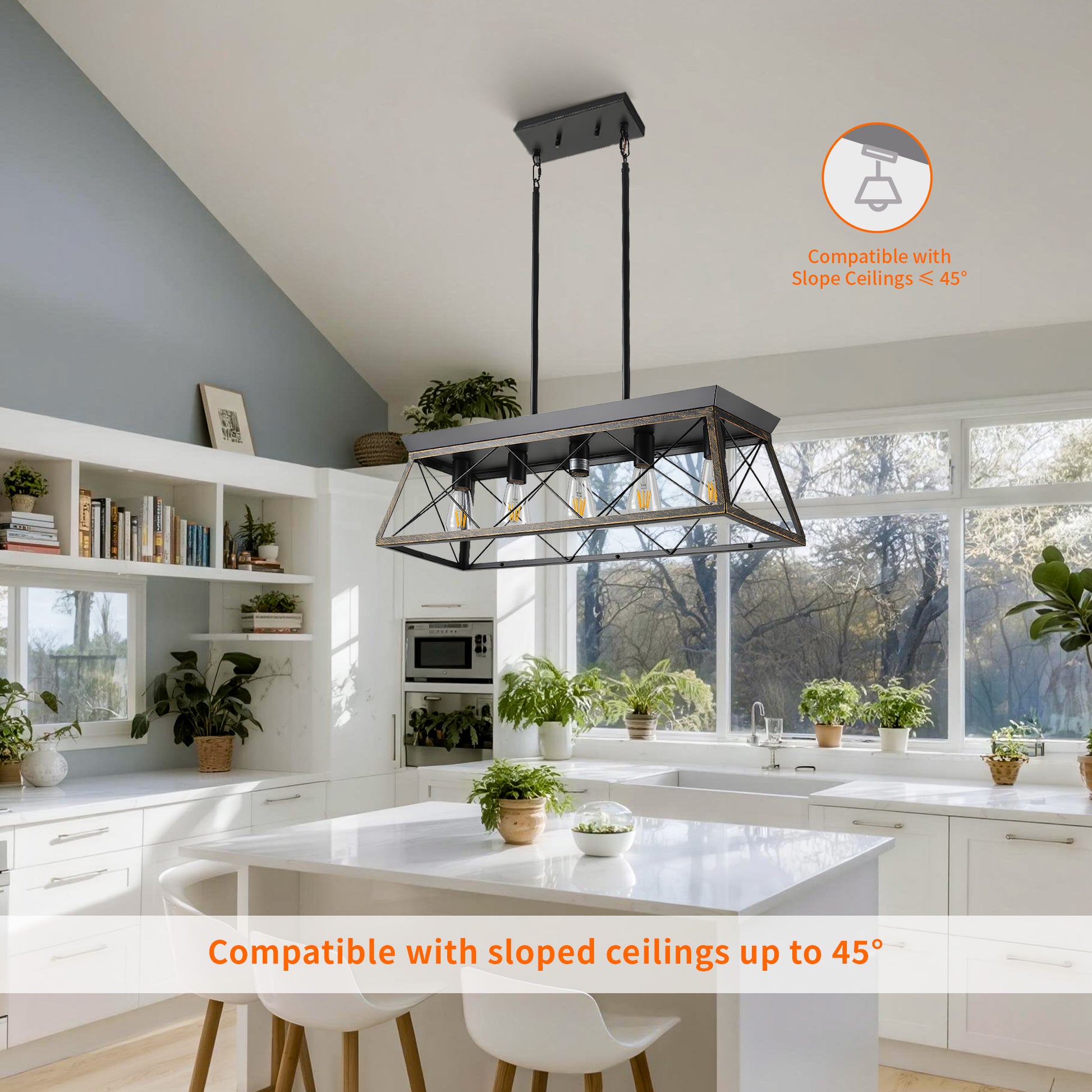 Taimei Vesper 16 in. 4-Light & Rustica 5-Light Farmhouse Industrial Chandelier Light 6_bd74f3f5-8718-48a3-8d4c-96b7b7a1ce30