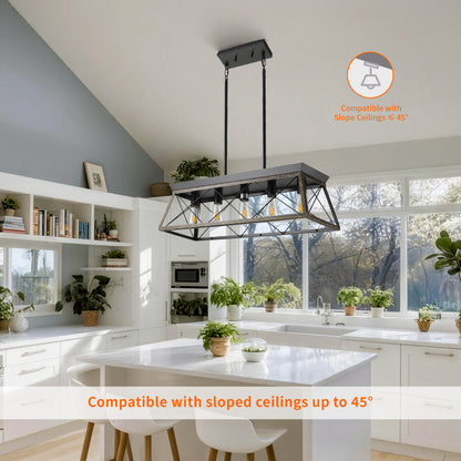 Taimei Vesper 16 in. 4-Light & Rustica 5-Light Farmhouse Industrial Chandelier Light 6_bd74f3f5-8718-48a3-8d4c-96b7b7a1ce30