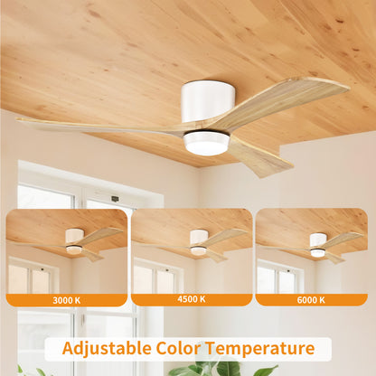 Taimei Stela 52 in. Flush Mount Standard Ceiling Fan with Dimmable LED with Remote Included DC Motor 6_c31254b4-319f-4b9b-be62-28d653af9170