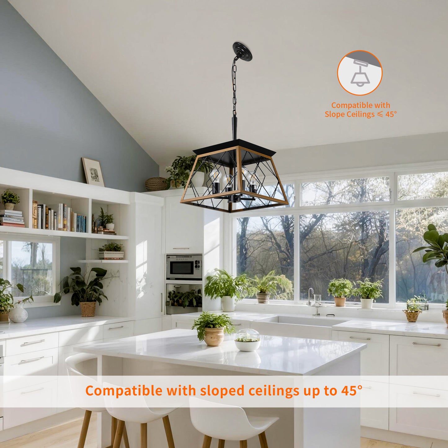 Taimei Vesper 16 in. 4-Light & Rustica 5-Light Farmhouse Industrial Chandelier Light 6_c9dd5610-e050-4c30-b63c-9ea61033e843