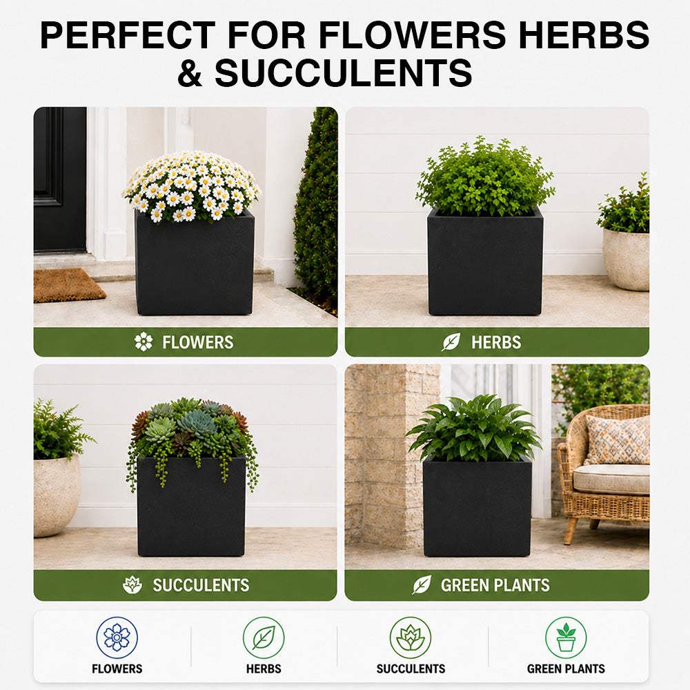 Herbora 21.5 in. Magnesium Oxide Planter Box for Indoor Outdoor Use