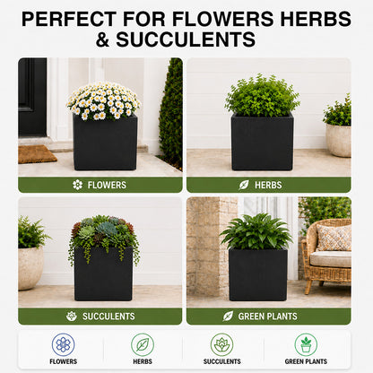 Herbora 21.5 in. Magnesium Oxide Planter Box for Indoor Outdoor Use