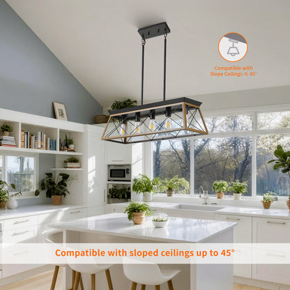 Taimei Vesper 16 in. 4-Light & Rustica 5-Light Farmhouse Industrial Chandelier Light 6_d79ccf20-9653-409c-8555-09b7ec073615