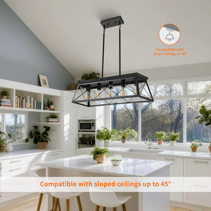 Taimei Vesper 16 in. 4-Light & Rustica 5-Light Farmhouse Industrial Chandelier Light 6_e0839a1f-d128-4f79-800f-84db6fafbf3e