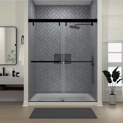 Niveal Koln 60 in. W x 72 in. H Sliding Semi-Frameless Shower Door with Clear Glass 6_e5714cf2-ee47-4ed9-84a6-be17a70020f8