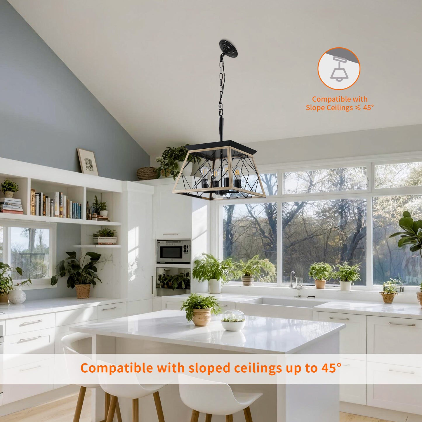 Taimei Vesper 16 in. 4-Light & Rustica 5-Light Farmhouse Industrial Chandelier Light 6_f8e68b67-bbb3-4e16-ab48-d033c7b108f0