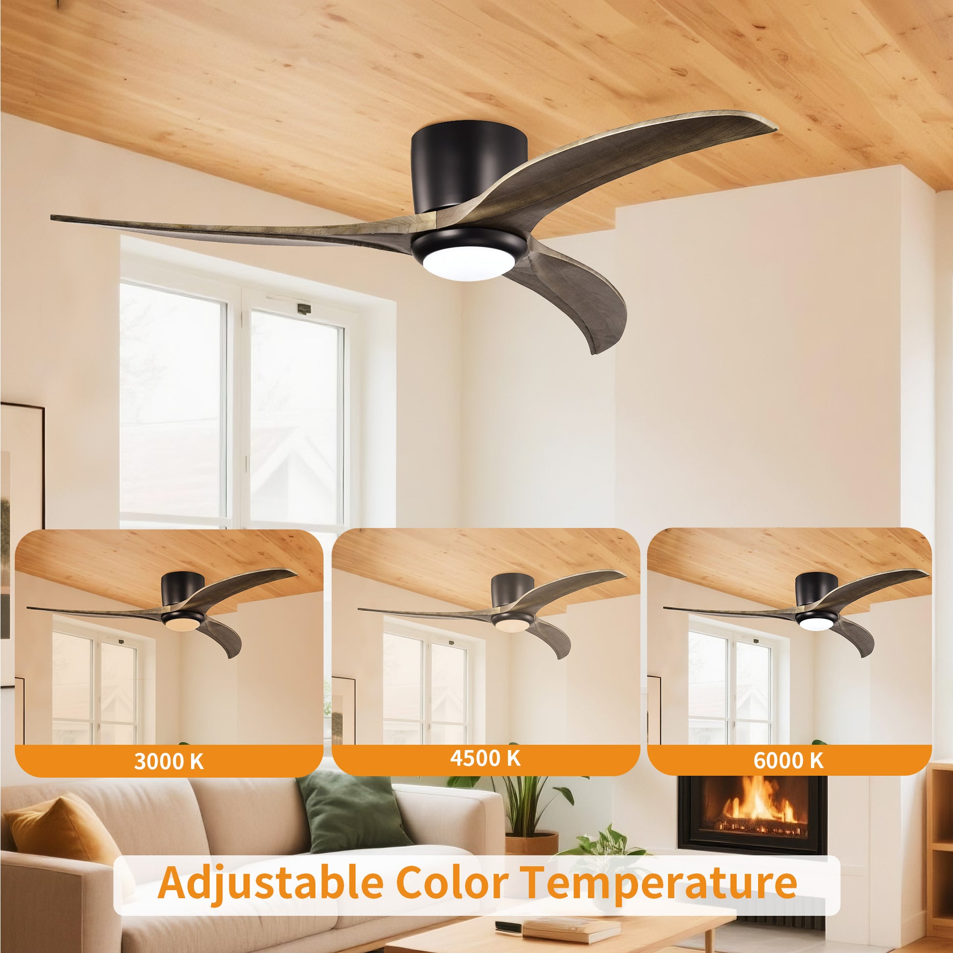 Taimei Niveu 52 in. Flush Mount Standard Ceiling Fan with Dimmable LED with Remote Included DC Motor 6_ffa6e0a8-3bb8-4910-b827-2a3bc4e74f08
