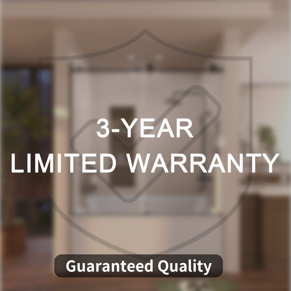 Eon 60 in. W x 60 in. H Sliding Semi-Frameless Tub Door with Clear Glass