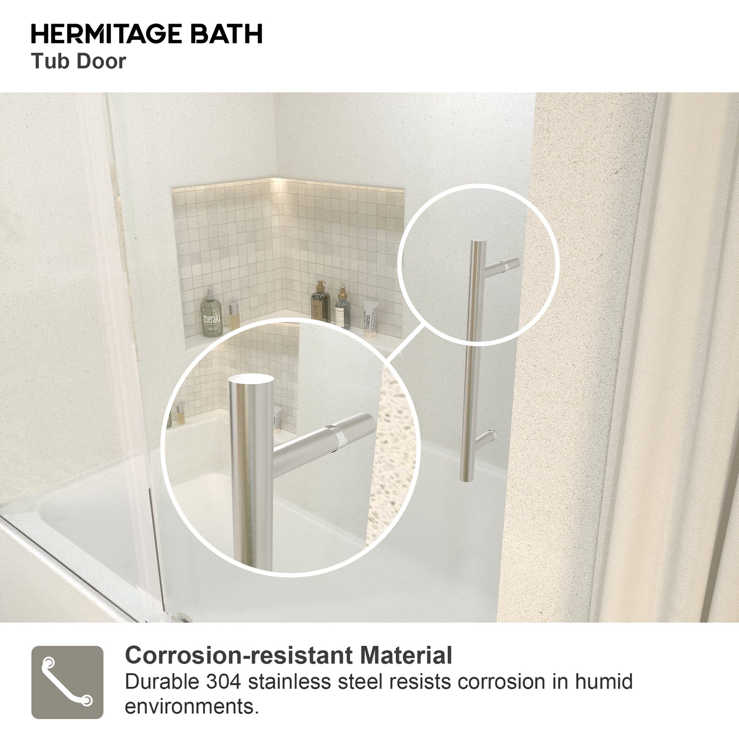 Vetra 59 in. W x 56 in. H Sliding Framed Tub Door Finish with Clear Glass 7051-6060BN-6_ce055854-7dba-4e28-b1c7-f12704ffb254