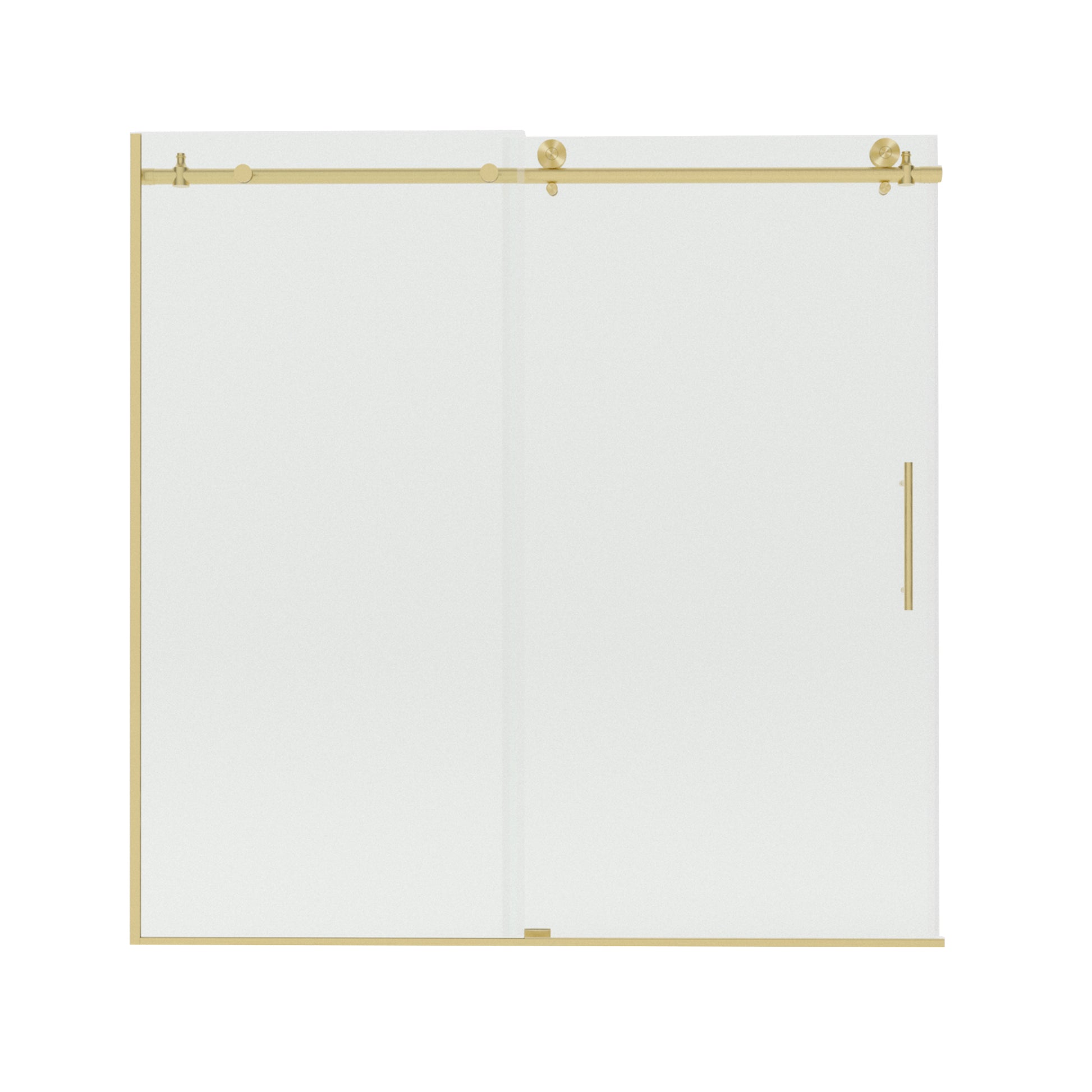 Saudade 60 in. W x 60 in. H Sliding Frameless Tub Door Finish with Clear Glass 7051-6060GD-15