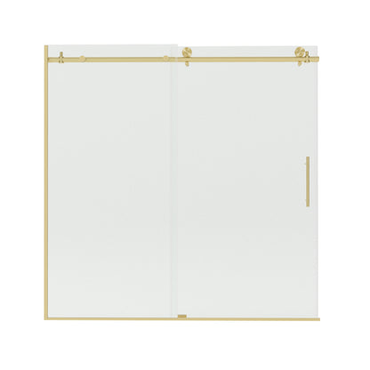 Saudade 60 in. W x 60 in. H Sliding Frameless Tub Door Finish with Clear Glass 7051-6060GD-15