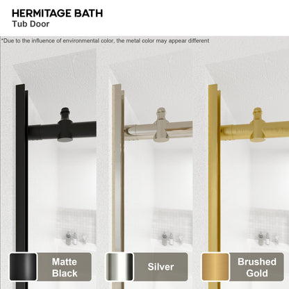 Saudade 60 in. W x 60 in. H Sliding Frameless Tub Door Finish with Clear Glass 7051-6060MB-12_7e7611b7-daea-48f8-abf2-f0fef92e14f7