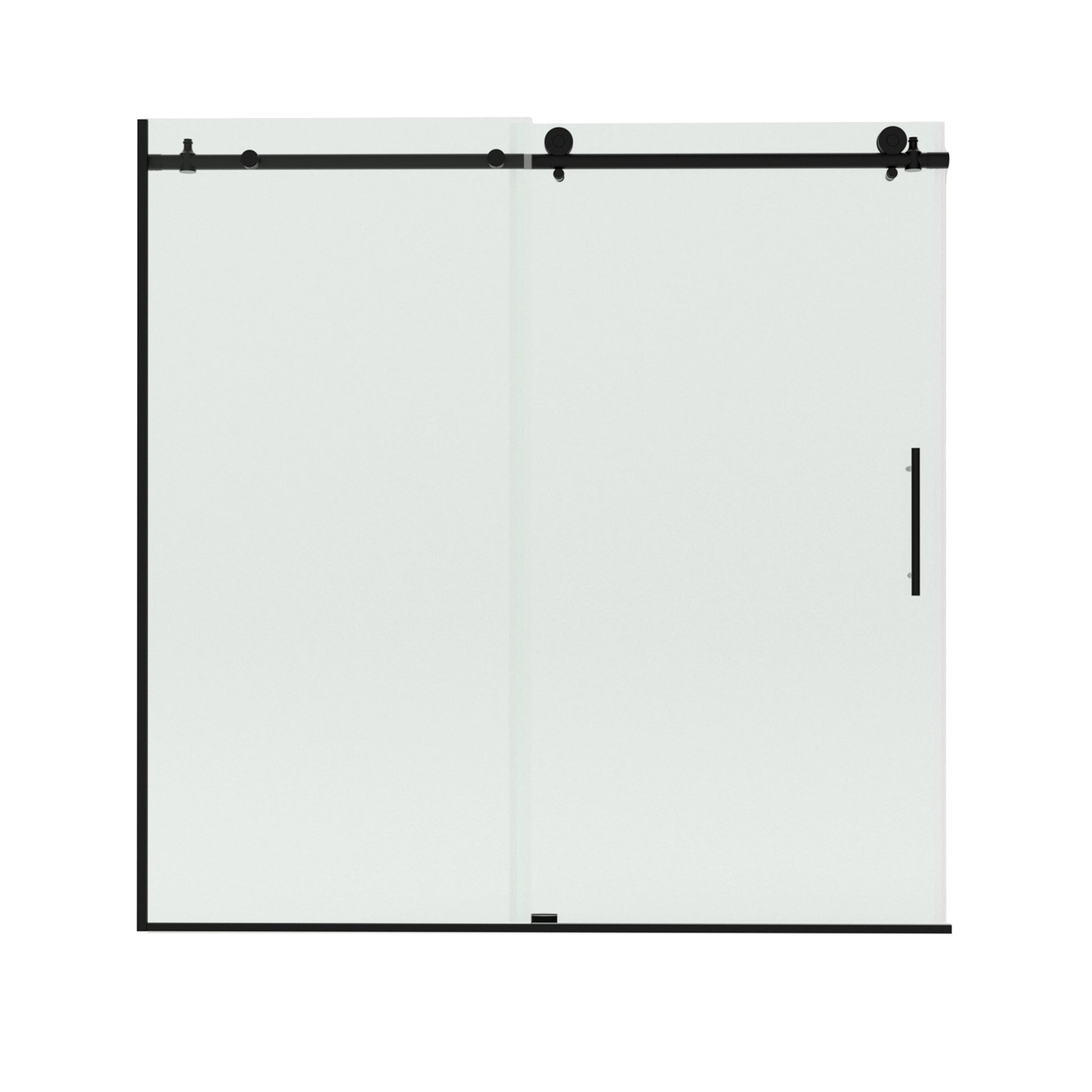 Saudade 60 in. W x 60 in. H Sliding Frameless Tub Door Finish with Clear Glass 7051-6060MB-15_d24fcc40-3bfe-4c16-b2dc-22ba7d417d29