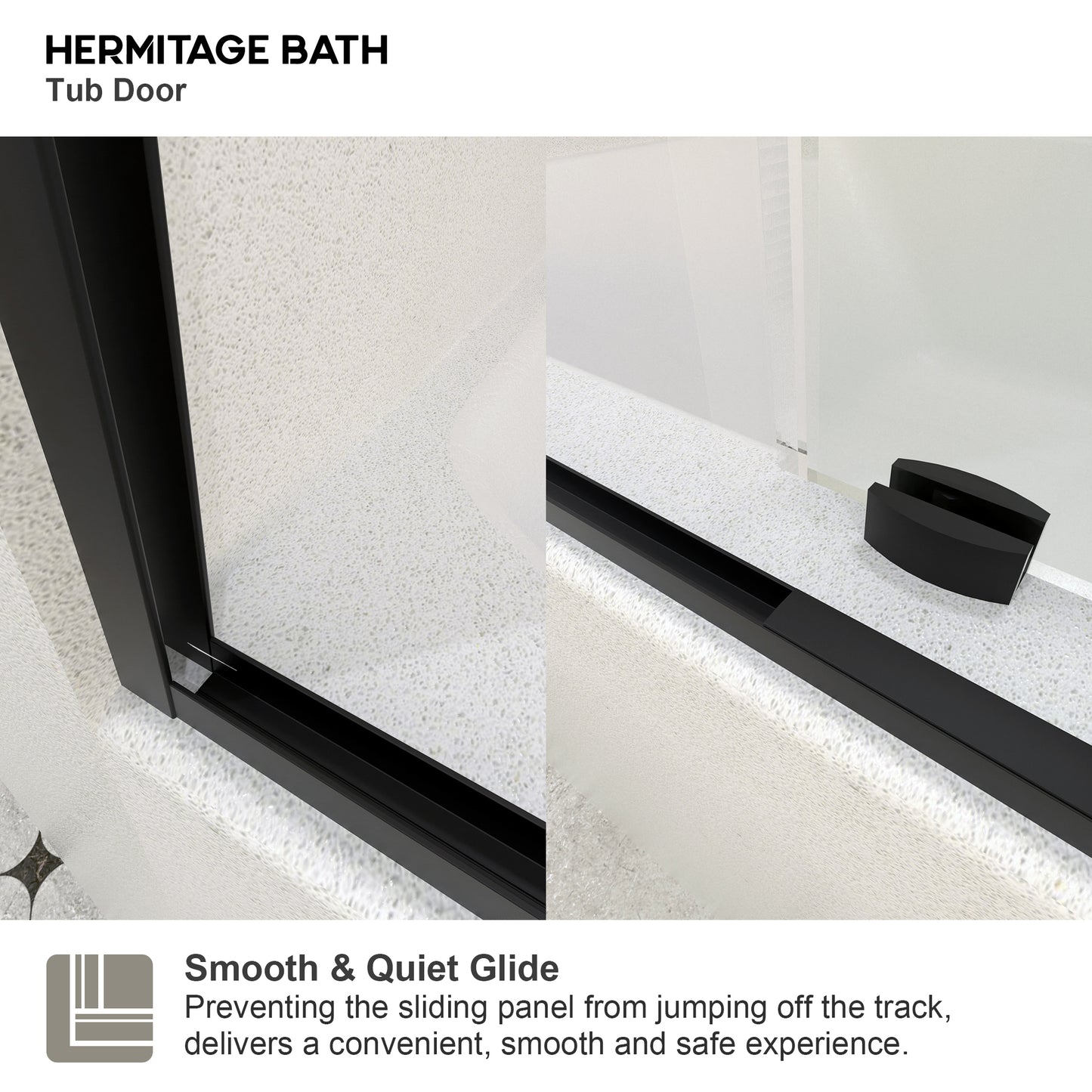 Vetra 59 in. W x 56 in. H Sliding Framed Tub Door Finish with Clear Glass 7051-6060MB-5_a73baec9-6ea2-41a7-9a82-cc8689d8e6f4