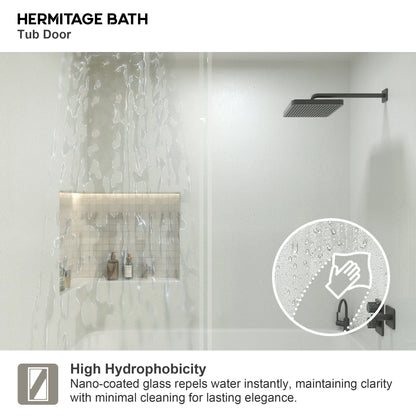 Muse 60 in. W x 60 in. H Sliding Bath Tub Door in Semi Frameless with Clear Glass 7051-6060MB-8