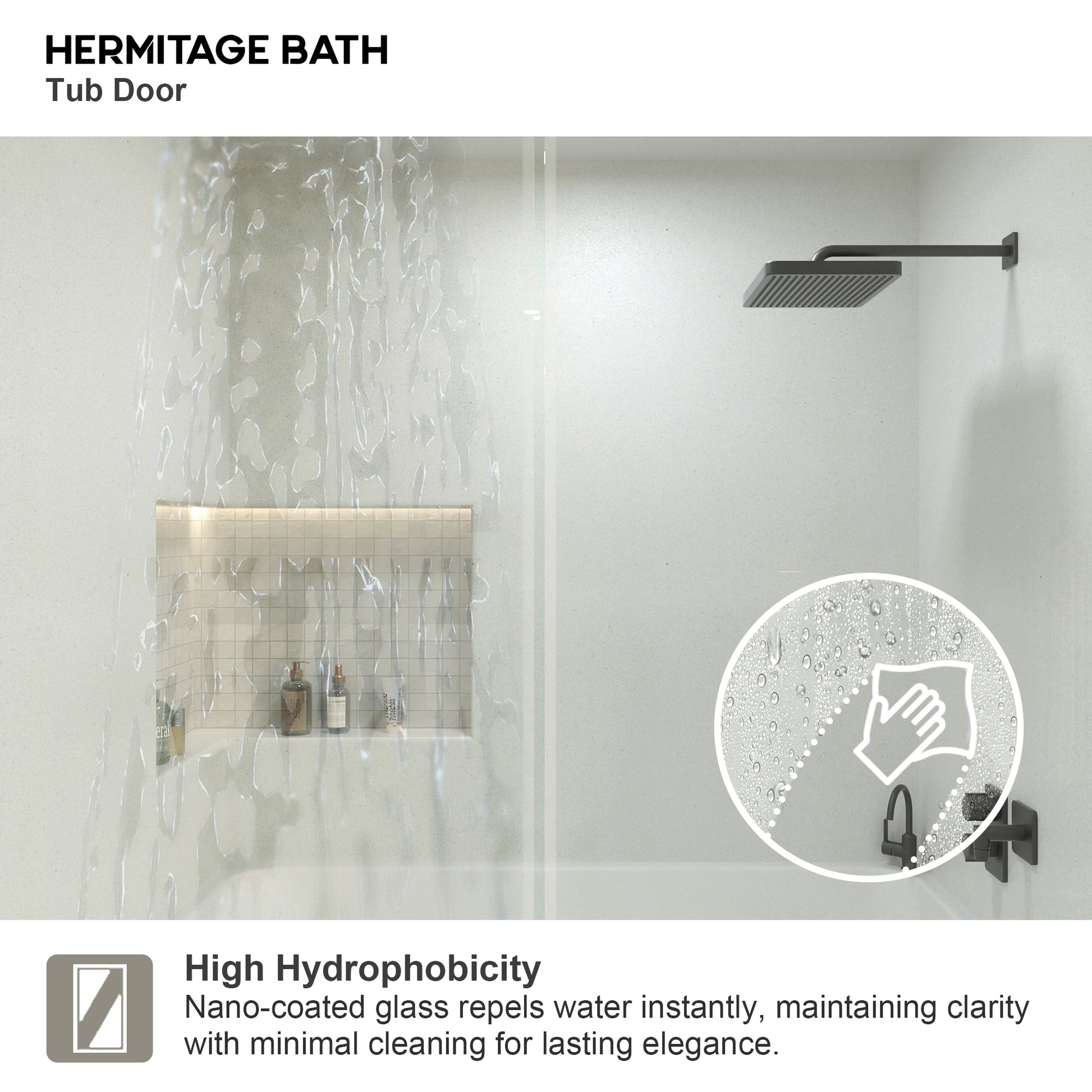 Saudade 60 in. W x 60 in. H Sliding Frameless Tub Door Finish with Clear Glass 7051-6060MB-8_a42187e4-2b90-4cc6-9d22-87d525ebfdcc