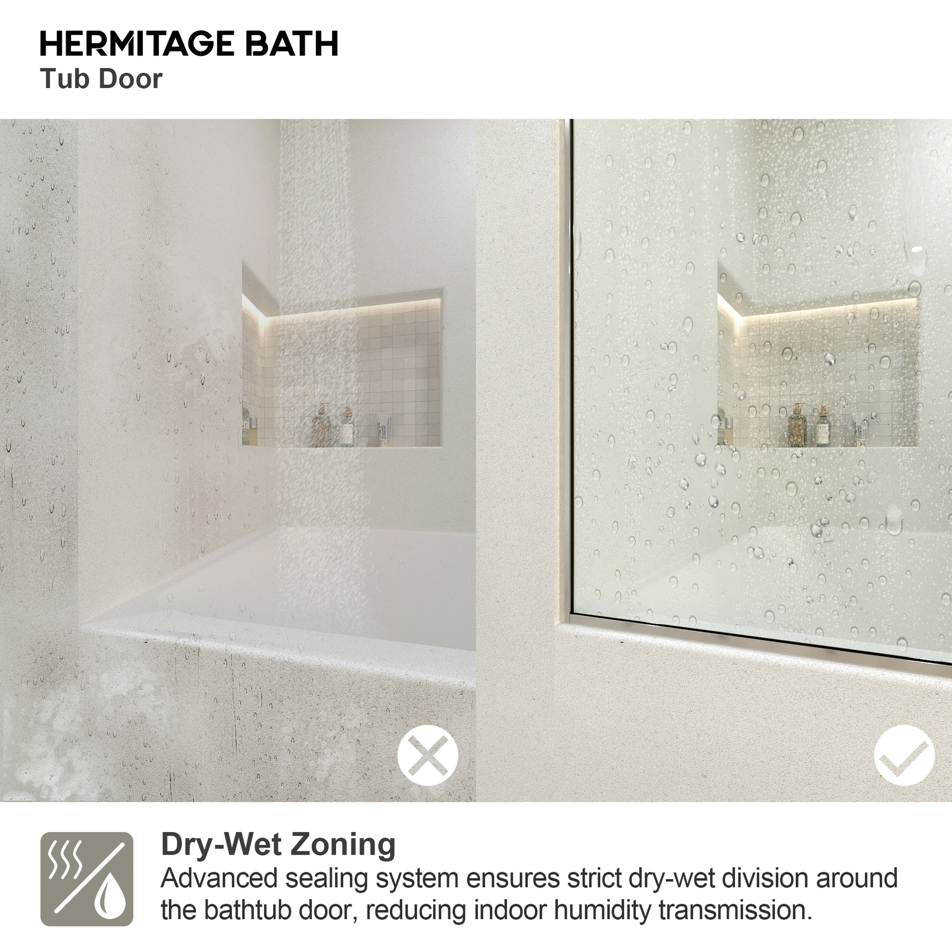 Saudade 60 in. W x 60 in. H Sliding Frameless Tub Door Finish with Clear Glass 7051-6060SV-11_9c8284ea-7c13-4b7e-a19a-d54df51e0a06