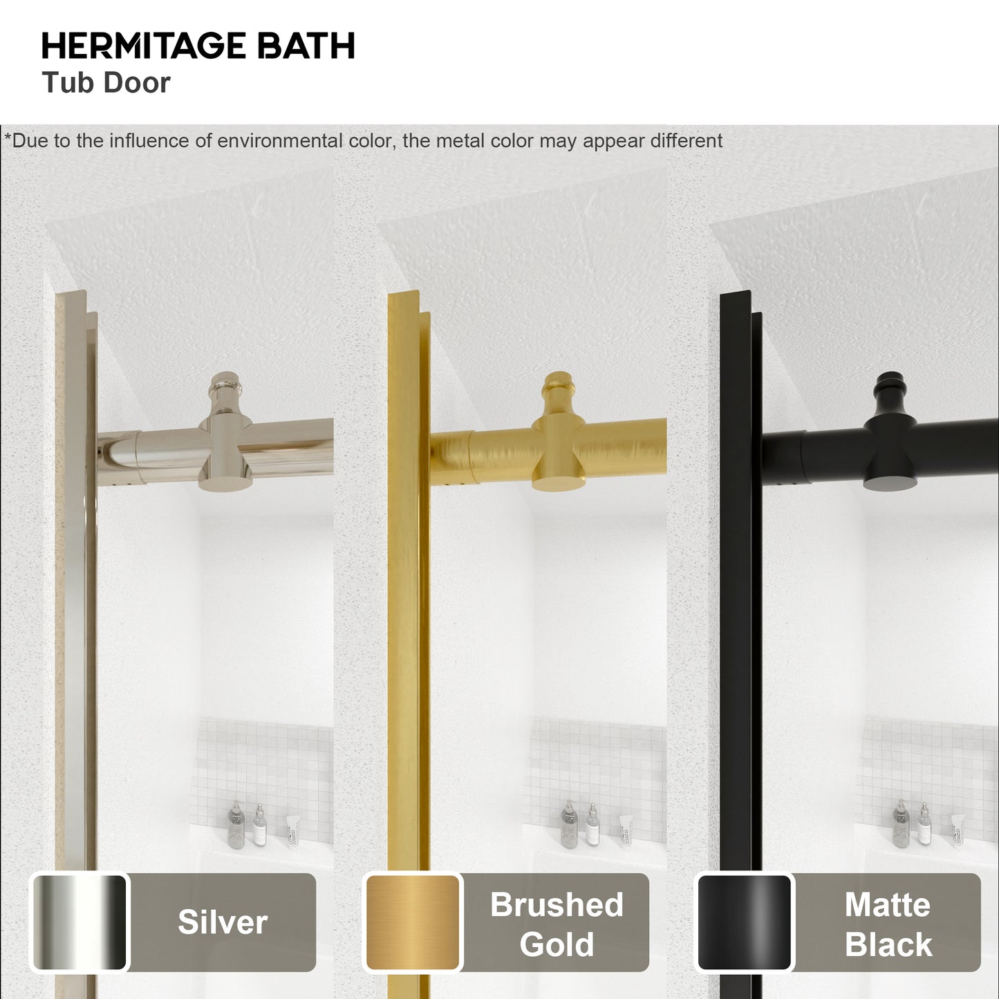 Saudade 60 in. W x 60 in. H Sliding Frameless Tub Door Finish with Clear Glass 7051-6060SV-12_7cecace0-8fd1-4903-b038-cfa48ca96bca