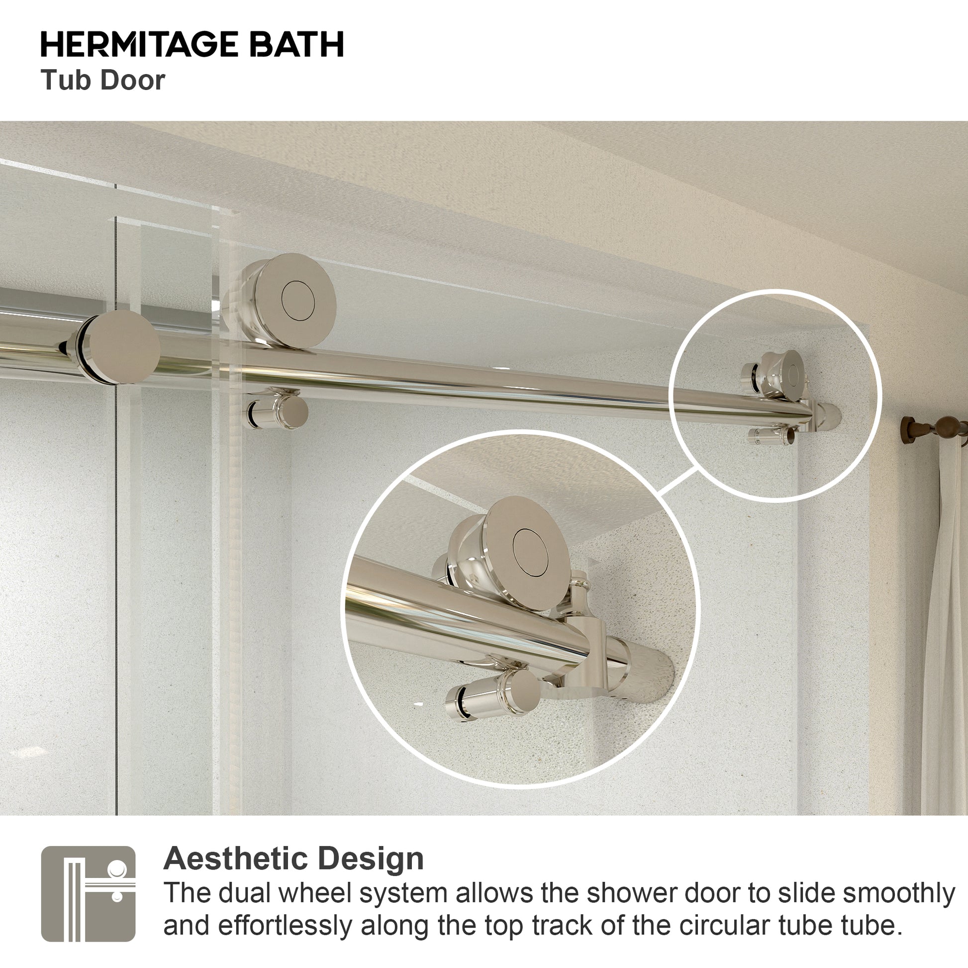 Vetra 59 in. W x 56 in. H Sliding Framed Tub Door Finish with Clear Glass 7051-6060SV-4_19c388af-ef85-4c5a-9786-0d80812aebe8