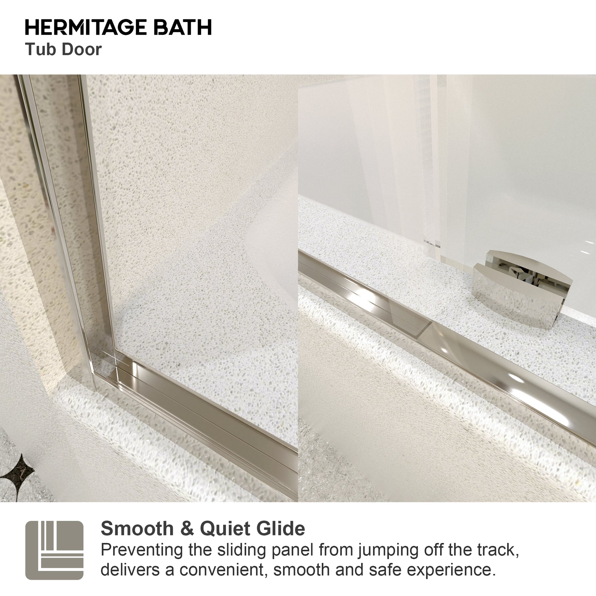 Vetra 59 in. W x 56 in. H Sliding Framed Tub Door Finish with Clear Glass 7051-6060SV-5_5bbfcf46-3abb-432d-bf3e-d3c89d698d3c