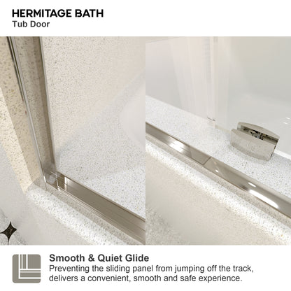 Vetra 59 in. W x 56 in. H Sliding Framed Tub Door Finish with Clear Glass 7051-6060SV-5_5bbfcf46-3abb-432d-bf3e-d3c89d698d3c