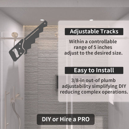 TaiMei 60 in. W x 76 in. H Sliding Semi-Frameless Shower Door with Clear Glass 7051-7660-BN11