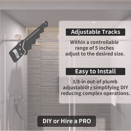 TaiMei 60 in. W x 76 in. H Sliding Semi-Frameless Shower Door with Clear Glass 7051-7660-CR11