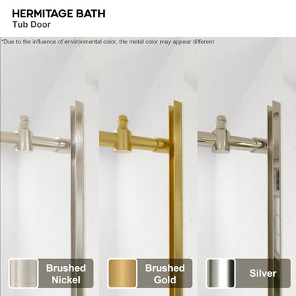 Brewo 60 in. W x 76 in. H Sliding Semi-Frameless Shower Door with Clear Glass