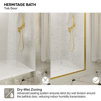 Brewo 60 in. W x 76 in. H Sliding Semi-Frameless Shower Door with Clear Glass