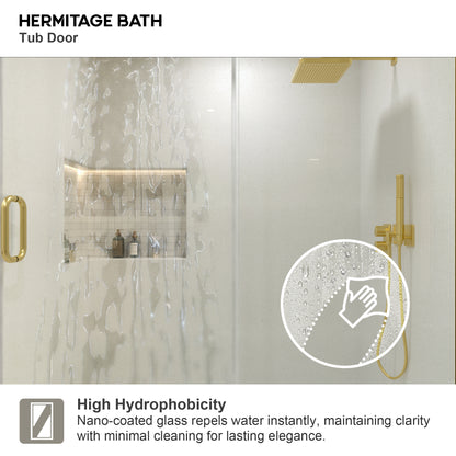 Brewo 60 in. W x 76 in. H Sliding Semi-Frameless Shower Door with Clear Glass