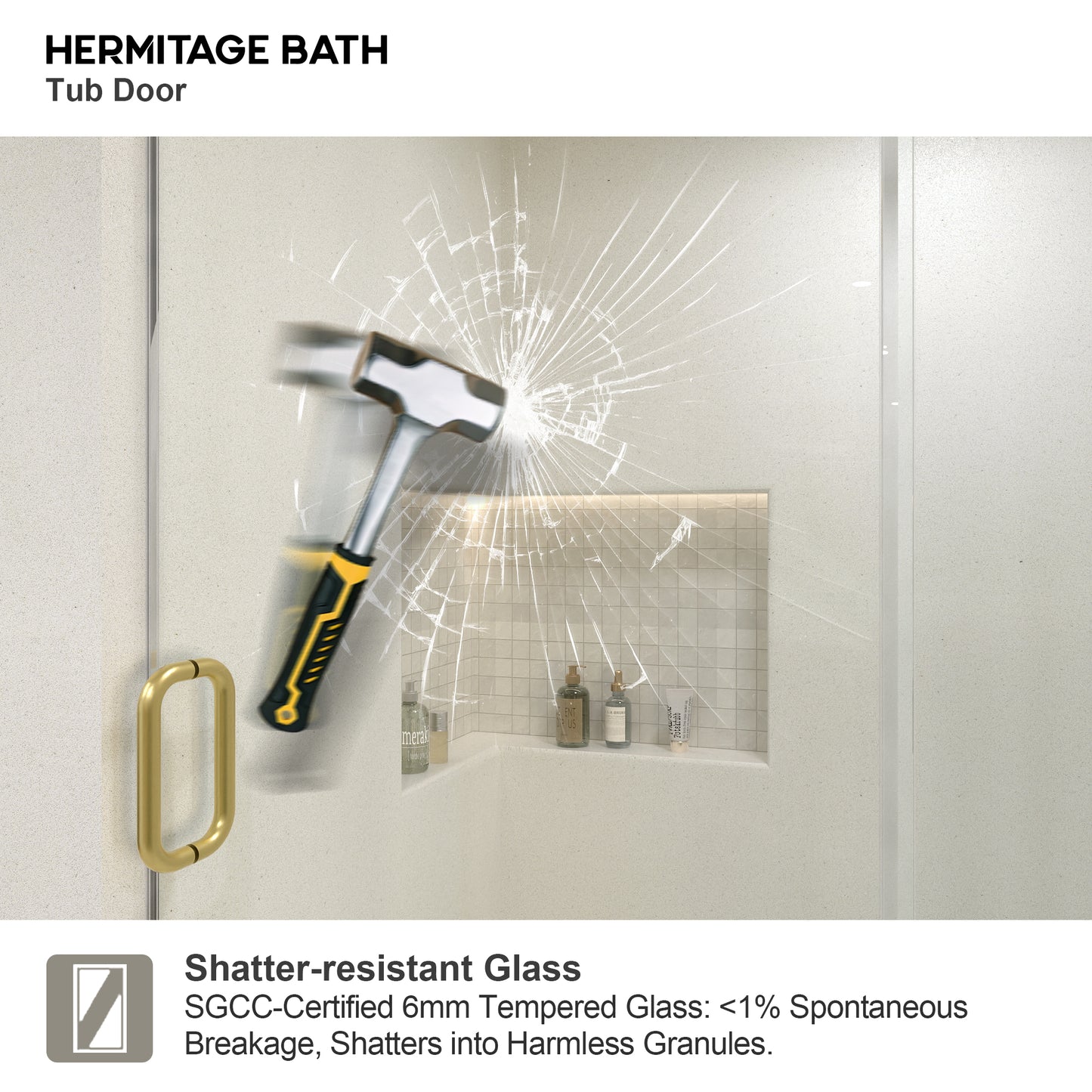 Bodum 60 in. W x 76 in. H Sliding Semi-Frameless Shower Door in Chrome Finish with Clear Glass 7051-7660GD-9