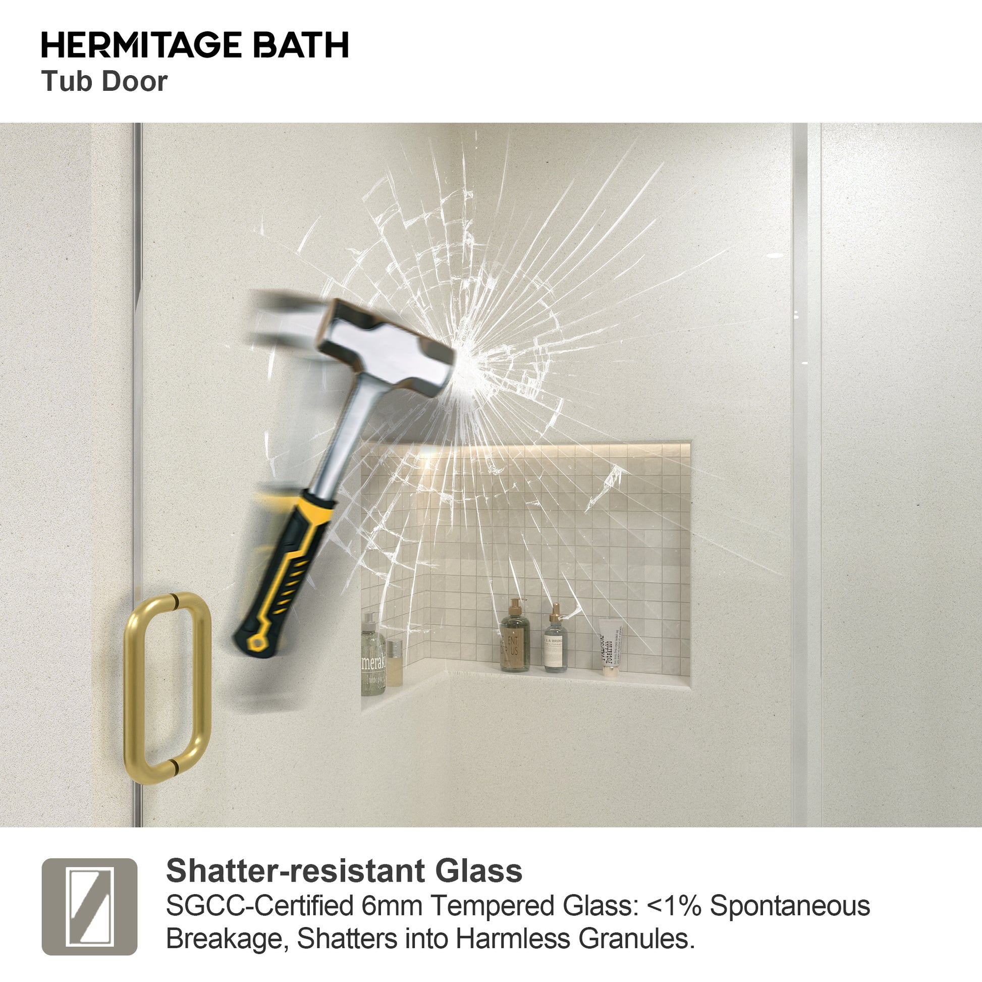 Bodum 60 in. W x 76 in. H Sliding Semi-Frameless Shower Door in Chrome Finish with Clear Glass 7051-7660GD-9