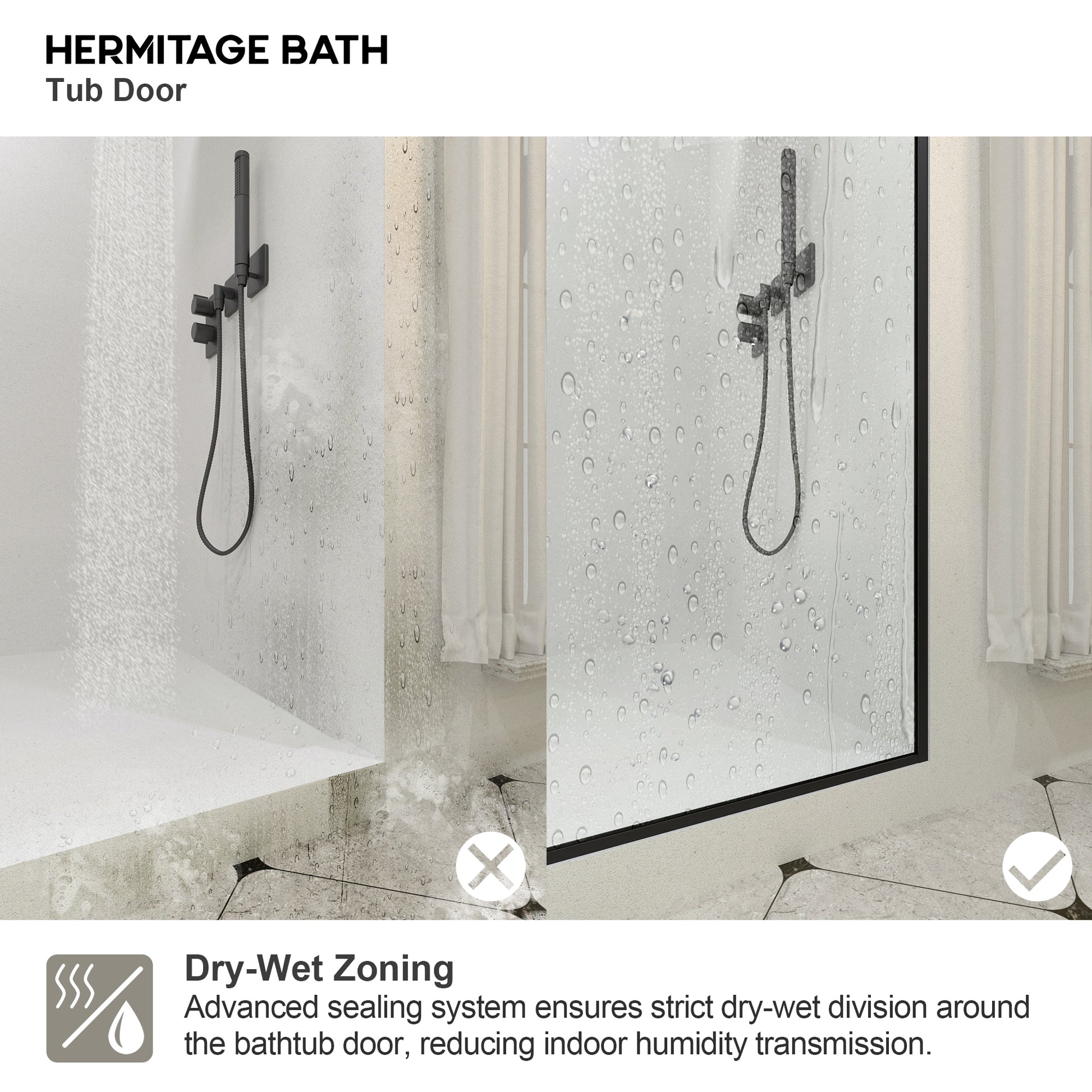 Bodum 60 in. W x 76 in. H Sliding Semi-Frameless Shower Door in Chrome Finish with Clear Glass 7051-7660MB-11
