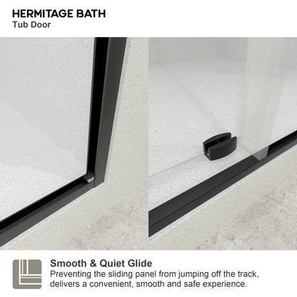 Bodum 60 in. W x 76 in. H Sliding Semi-Frameless Shower Door in Chrome Finish with Clear Glass 7051-7660MB-5