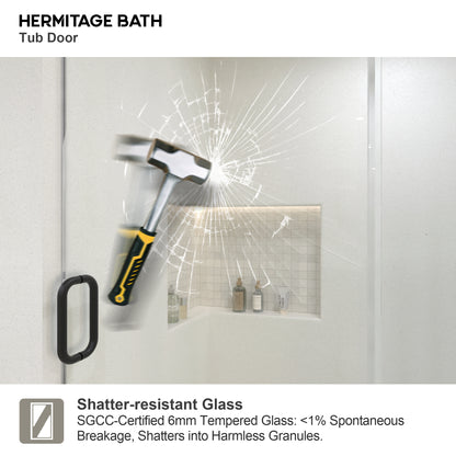 Brewo 60 in. W x 76 in. H Sliding Semi-Frameless Shower Door with Clear Glass