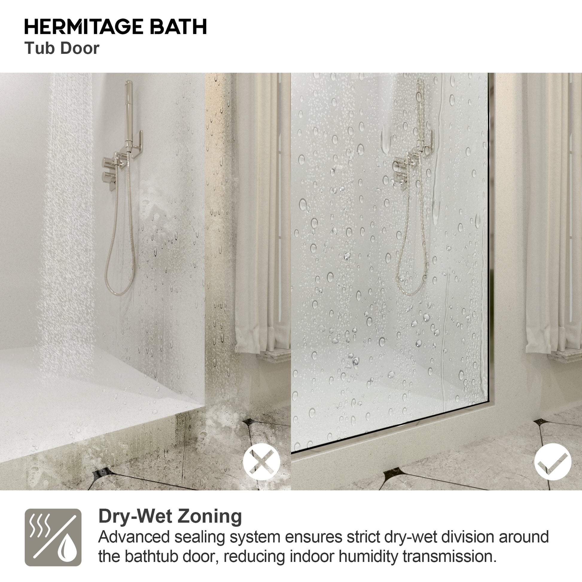 Bodum 60 in. W x 76 in. H Sliding Semi-Frameless Shower Door in Chrome Finish with Clear Glass 7051-7660SV-11