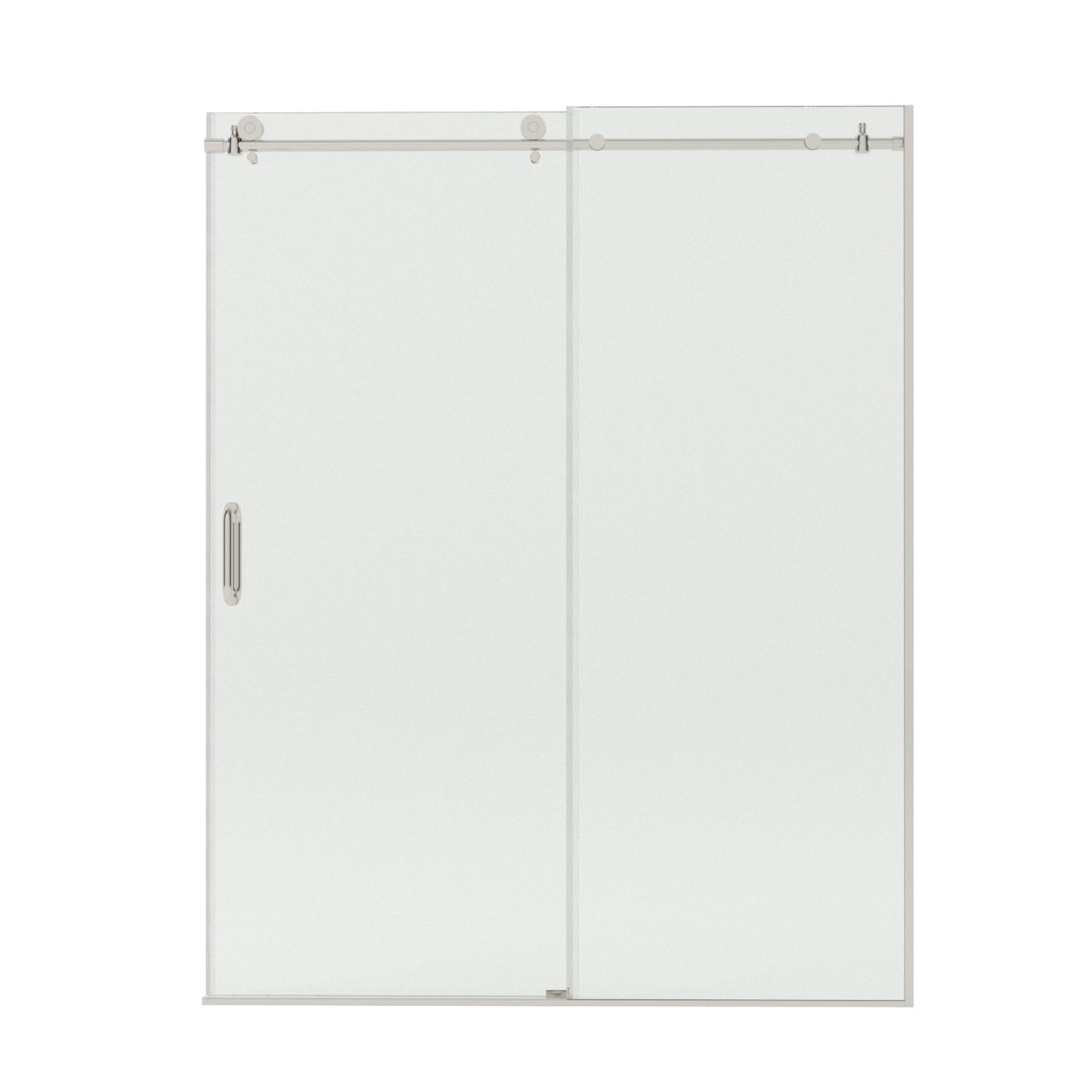 Brewo 60 in. W x 76 in. H Sliding Semi-Frameless Shower Door with Clear Glass