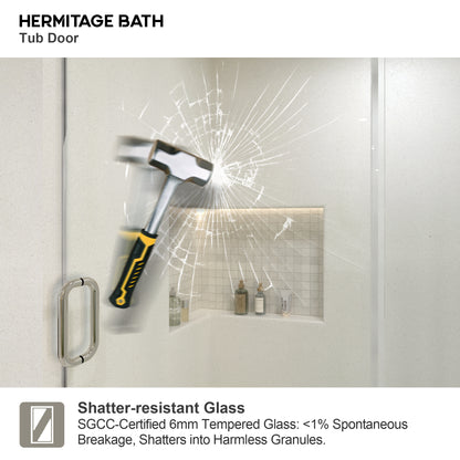 Brewo 60 in. W x 76 in. H Sliding Semi-Frameless Shower Door with Clear Glass