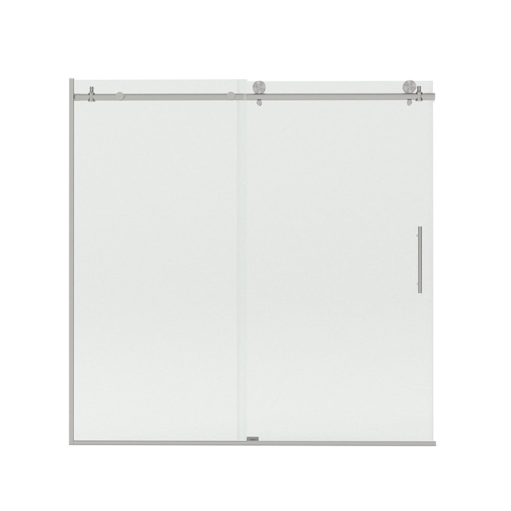 Verie 60 in. W x 60 in. H Frameless Sliding Tub Door with 1/4 in. Clear Tempered Glass 7051BN-14_dc8c02e5-9ba0-4f8c-9d8d-469bc3b0042a