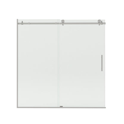 Verie 60 in. W x 60 in. H Frameless Sliding Tub Door with 1/4 in. Clear Tempered Glass 7051BN-14_dc8c02e5-9ba0-4f8c-9d8d-469bc3b0042a