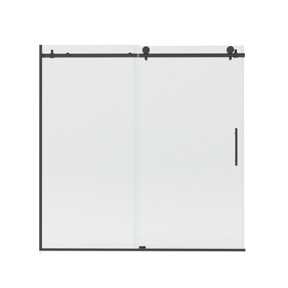 Verie 60 in. W x 60 in. H Frameless Sliding Tub Door with 1/4 in. Clear Tempered Glass 7051MB-14_317c364e-0957-4150-87d2-0100434e4780