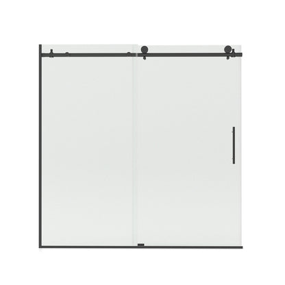 Verie 60 in. W x 60 in. H Frameless Sliding Tub Door with 1/4 in. Clear Tempered Glass 7051MB-14_317c364e-0957-4150-87d2-0100434e4780