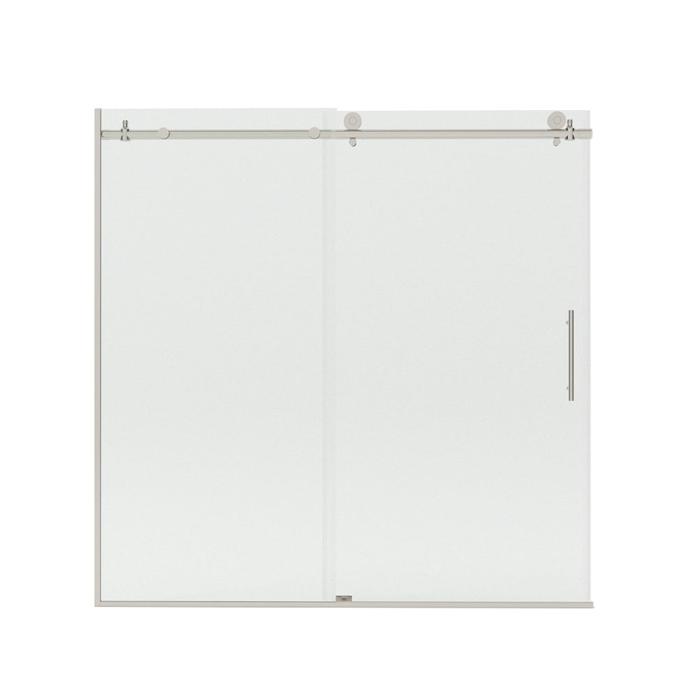 Verie 60 in. W x 60 in. H Frameless Sliding Tub Door with 1/4 in. Clear Tempered Glass 7051MB-14_6dcff51d-678d-4809-93d9-df6c54a0a17d