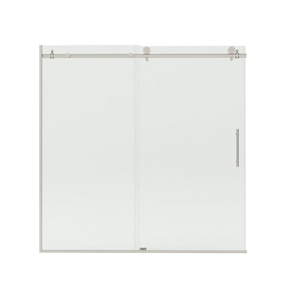 Verie 60 in. W x 60 in. H Frameless Sliding Tub Door with 1/4 in. Clear Tempered Glass 7051MB-14_6dcff51d-678d-4809-93d9-df6c54a0a17d