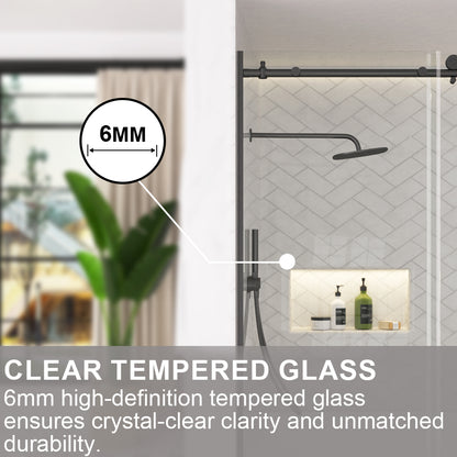 Verie 60 in. W x 60 in. H Frameless Sliding Tub Door with 1/4 in. Clear Tempered Glass 7051MB-5_b97a97bd-a32e-47f1-915c-effa449e9124