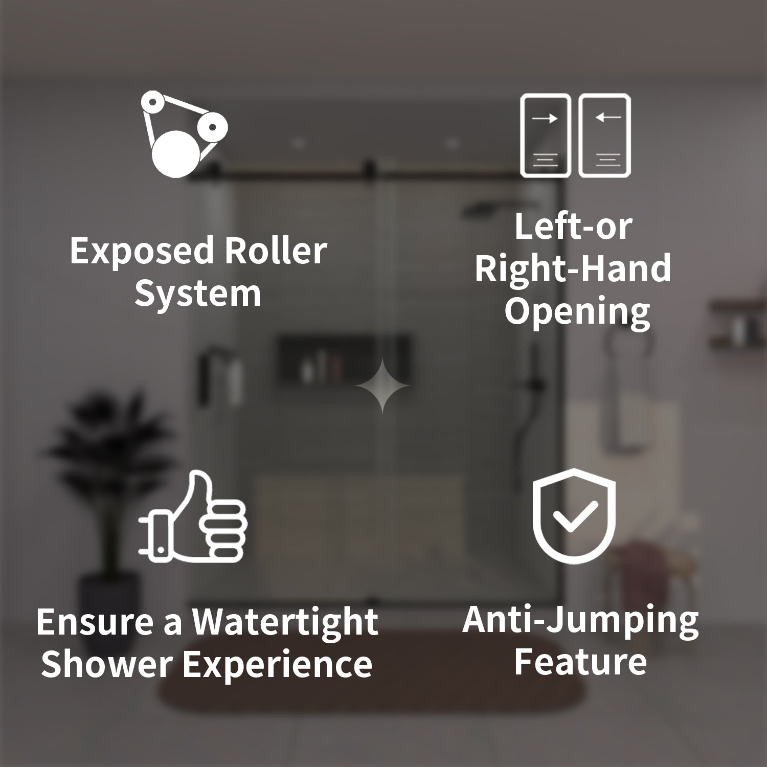 TaiMei 60 in. W x 76 in. H Sliding Semi-Frameless Shower Door with Clear Glass 7151-7660-BL03_ef3c0304-5050-46f3-af93-9f5b191f7cf0