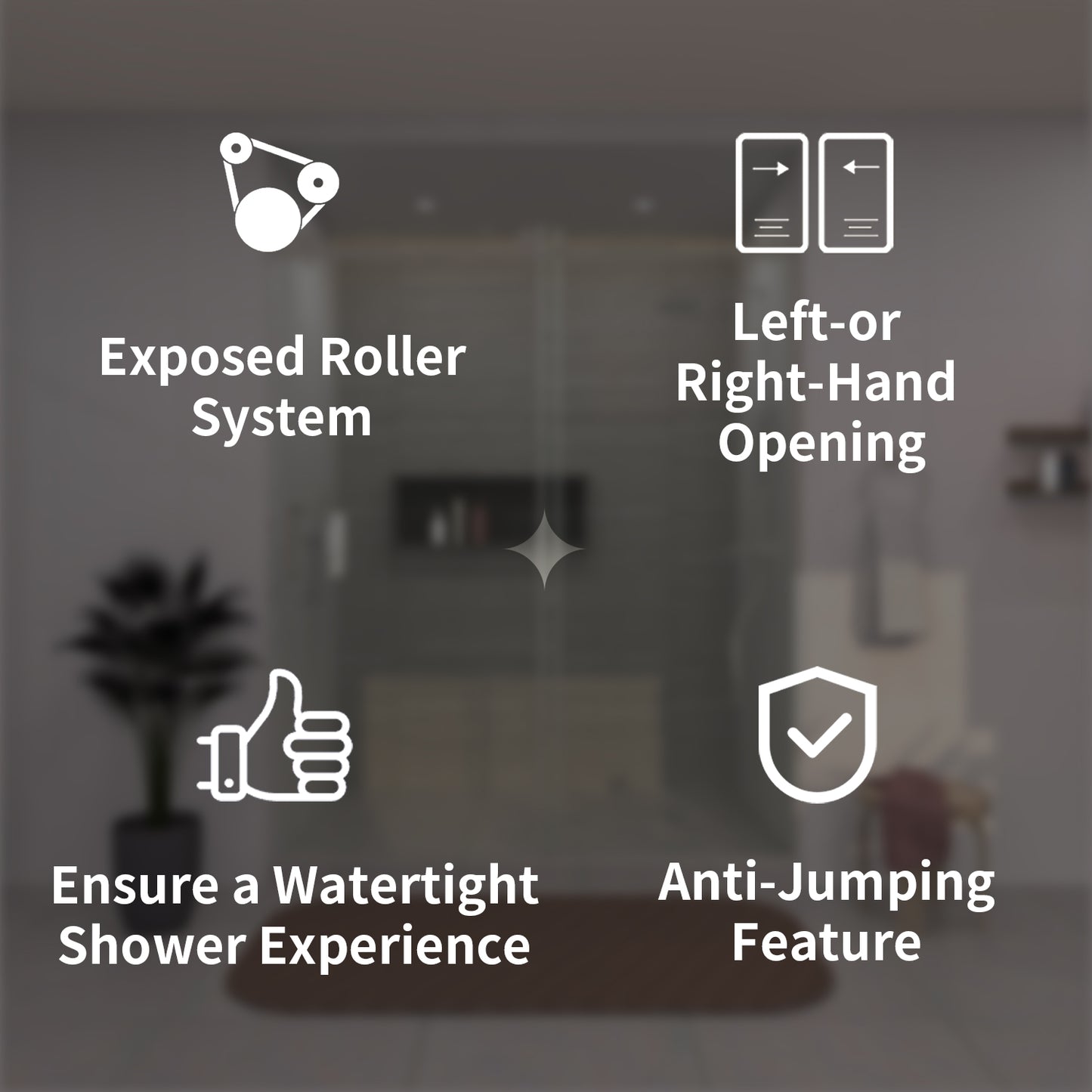 TaiMei 60 in. W x 76 in. H Sliding Semi-Frameless Shower Door with Clear Glass 7151-7660-BN03