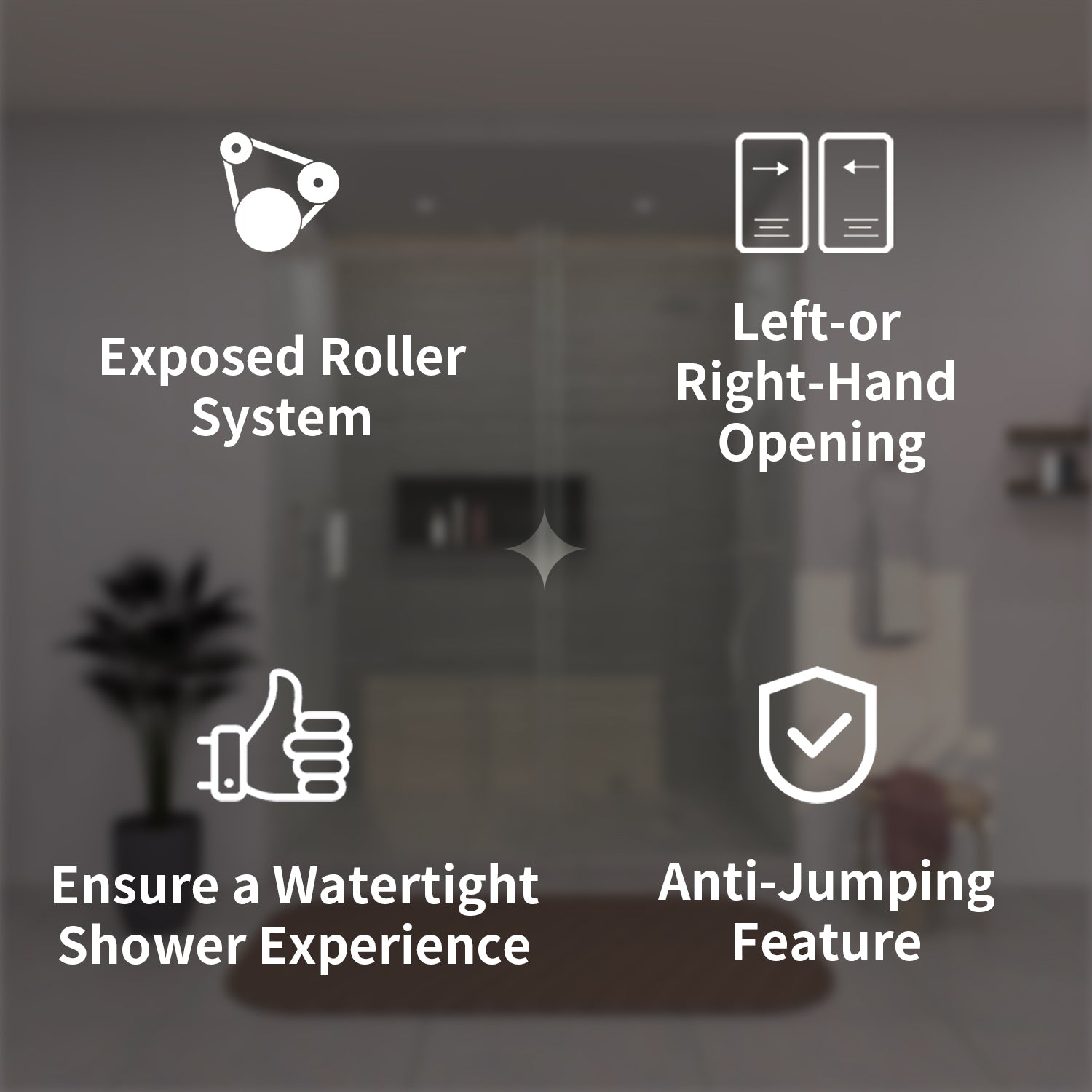 TaiMei 60 in. W x 76 in. H Sliding Semi-Frameless Shower Door with Clear Glass 7151-7660-BN03