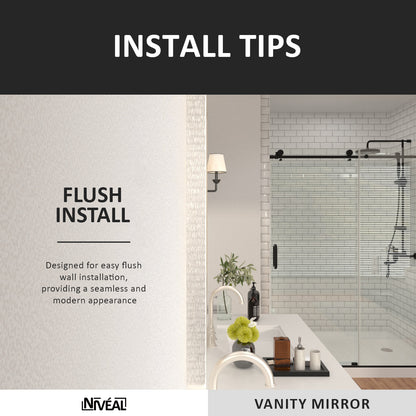 Niveal SM Series Rectangular Framed Wall Bathroom Vanity Mirror